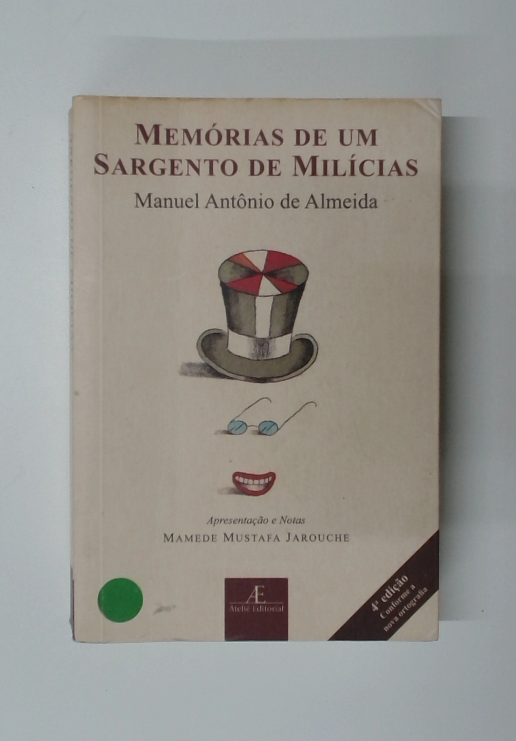 Capa do livro Memórias de um Sargento de Milícias