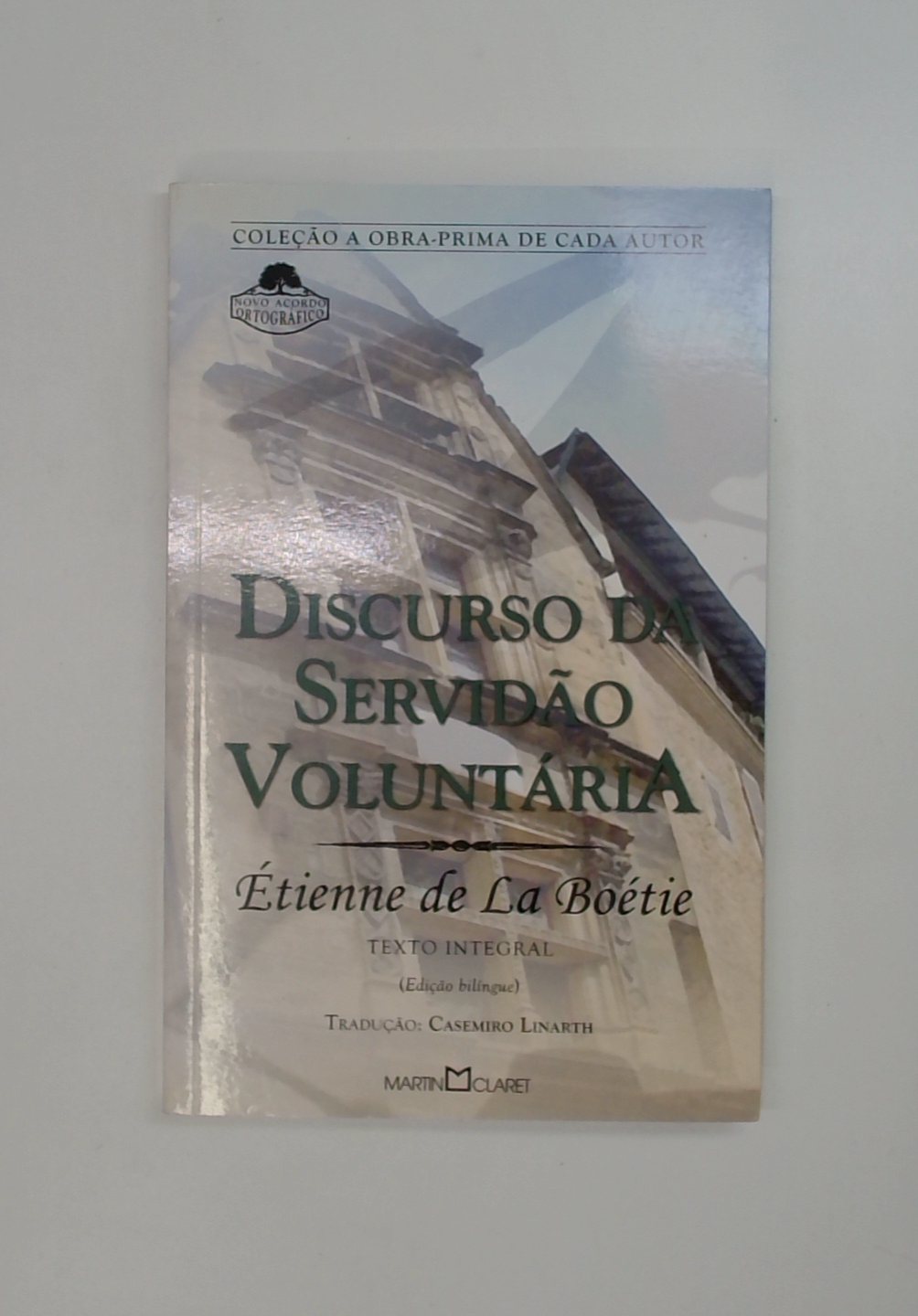 Capa do livro Discurso da Servidão Voluntária