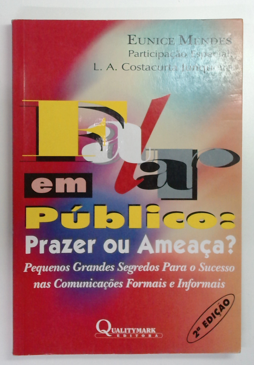 Capa do livro Falar em Público: Prazer ou Ameaça?