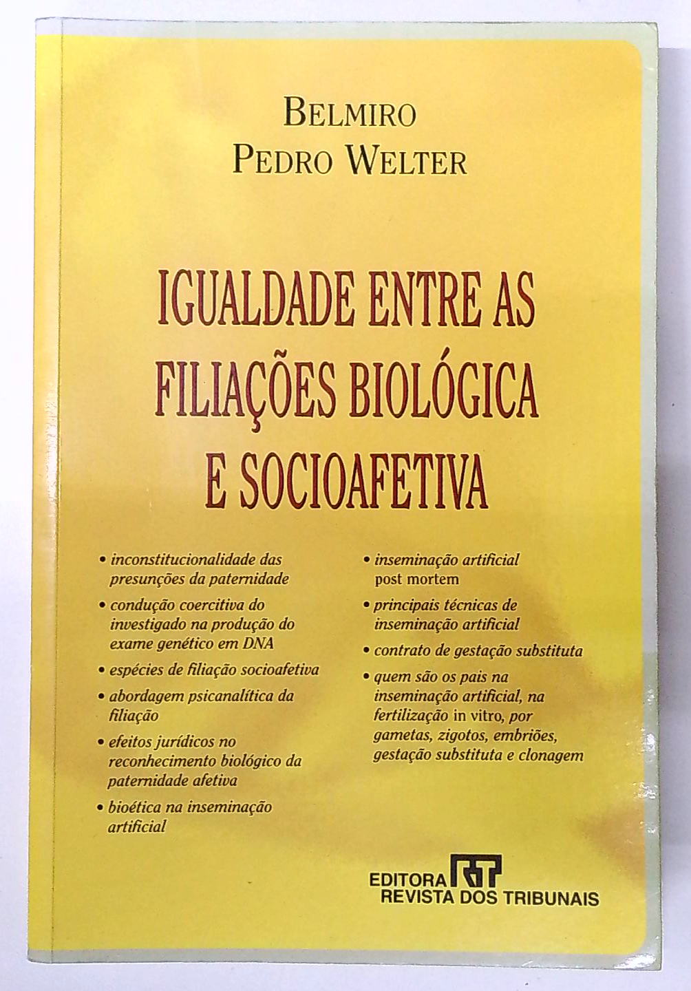 Capa do livro Igualdade Entre as Filiações Biológica e Socioafetiva