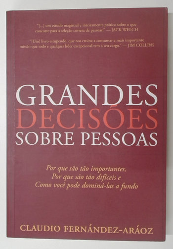 Capa do livro Grandes Decisões Sobre Pessoas