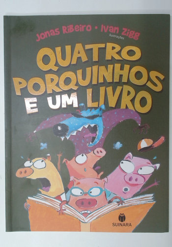 Capa do livro Quatro Porquinhos e um Livro