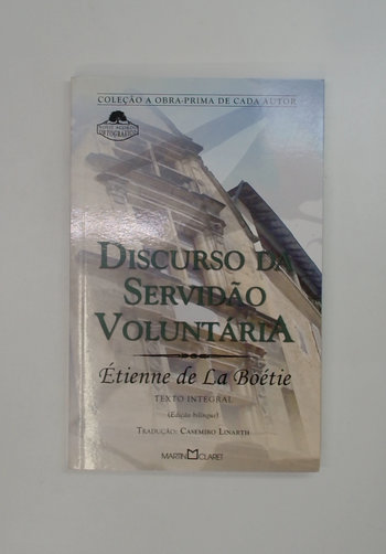Capa do livro Discurso da Servidão Voluntária