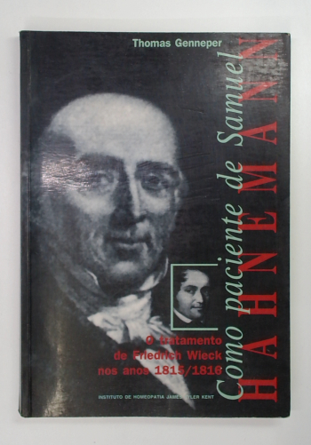 Capa do livro Como Paciente de Samuel Hahnemann