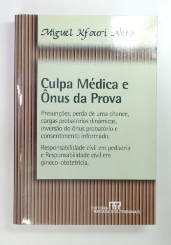 Capa do livro Culpa Médica e Ônus da Prova
