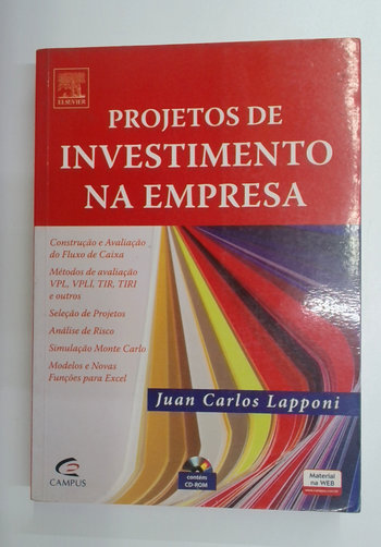 Capa do livro Projetos de Investimento na Empresa