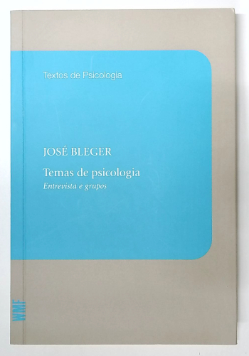 Capa do livro Temas de Psicologia - Entrevistas e Grupos