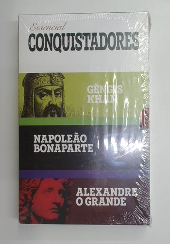 Capa do livro Box Essencial Conquistadores - Gêngis Khan, Napoleão Bonaparte e Alexandre o Grande